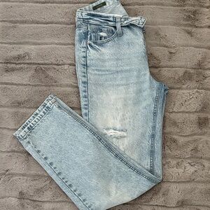 wild fable Light Blue Relaxed Jeans - Distressed Detail